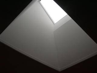 Typical standard splayed white light shaft with ceiling trim
